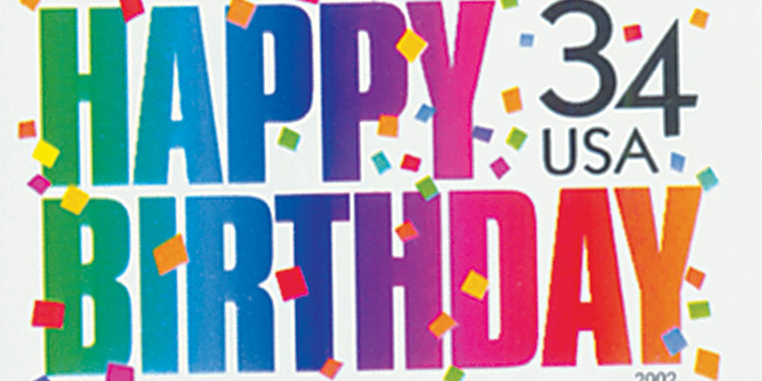Happy Birthday stamp