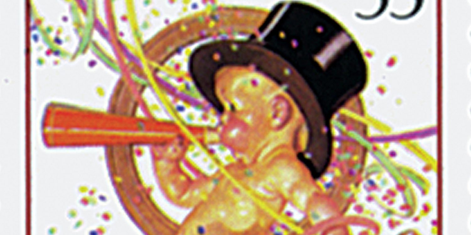 Baby New Year stamp