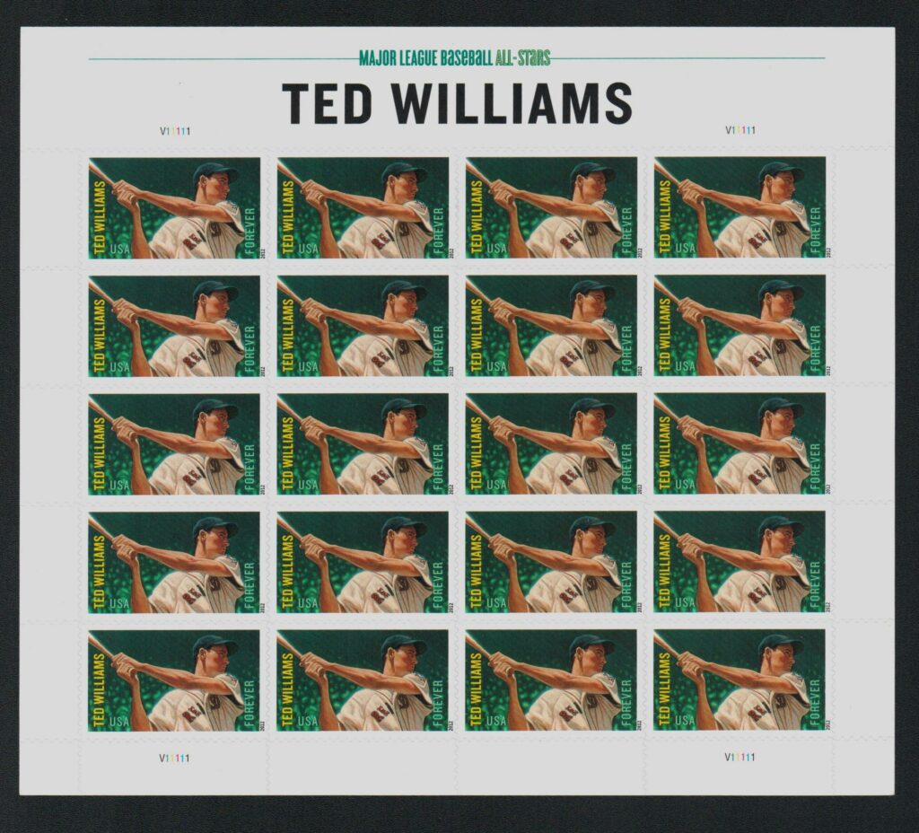 2012 Ted Williams Mint Sheet