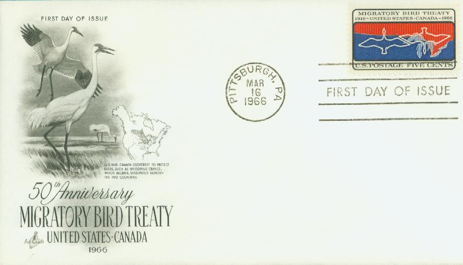1966 5¢ Migratory Bird Treaty Classic First Day Cover