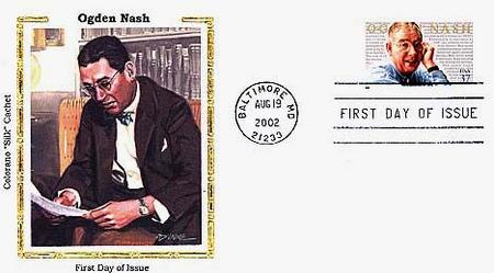 2002 37¢ Ogden Nash Colorano Silk Cachet First Day Cover