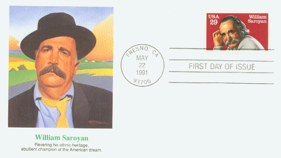 1991 29¢ William Saroyan Classic First Day Cover