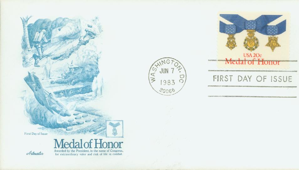 # 2045 - 1983 20c Medal of Honor Classic First Day Cover