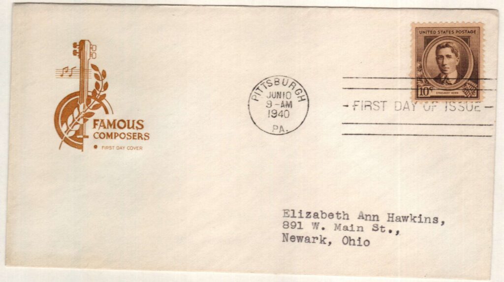 # 883 - 1940 Famous Americans: 10c Ethelbert Nevin Classic First Day Cover