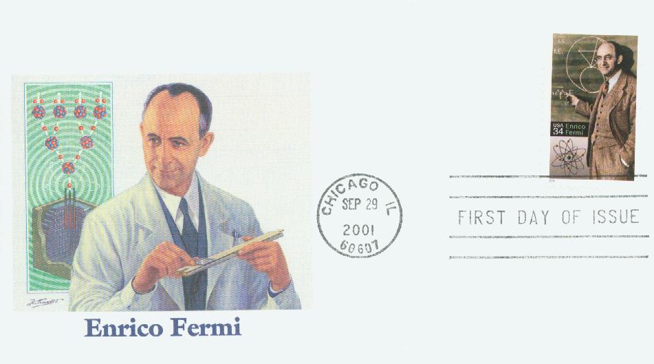 # 3533 - 2001 34c Enrico Fermi Fleetwood First Day Cover