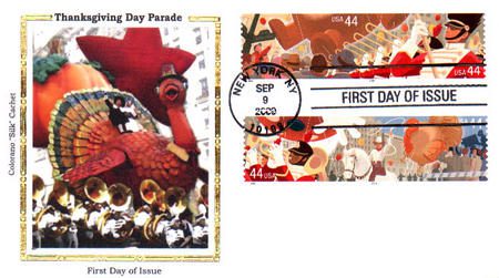 # 4417-20 - 2009 44c Thanksgiving Day Parade Colorano Silk Cachet First Day Cover