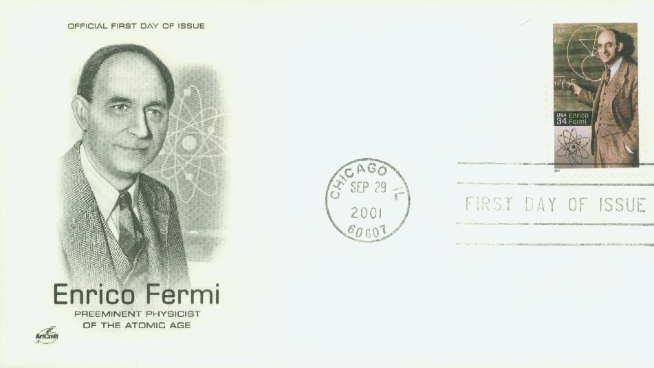 # 3533 - 2001 34c Enrico Fermi Classic First Day Cover