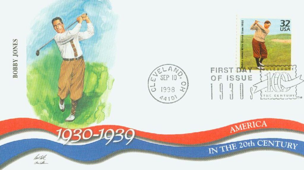 #3185n - 1998 32c Celebrate the Century - 1930s: Bobby Jones Grand Slam Fleetwood First Day Cover