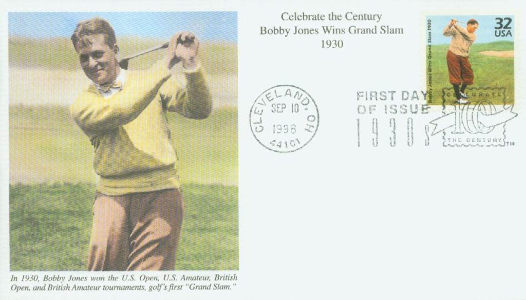 #3185n - 1998 32c Celebrate the Century - 1930s: Bobby Jones Grand Slam Mystic First Day Cover