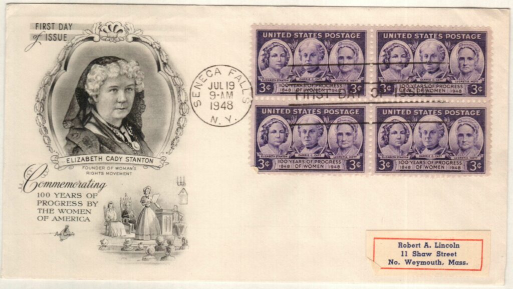 1948 3¢ 100 Years of Progress of Women Classic First Day Cover