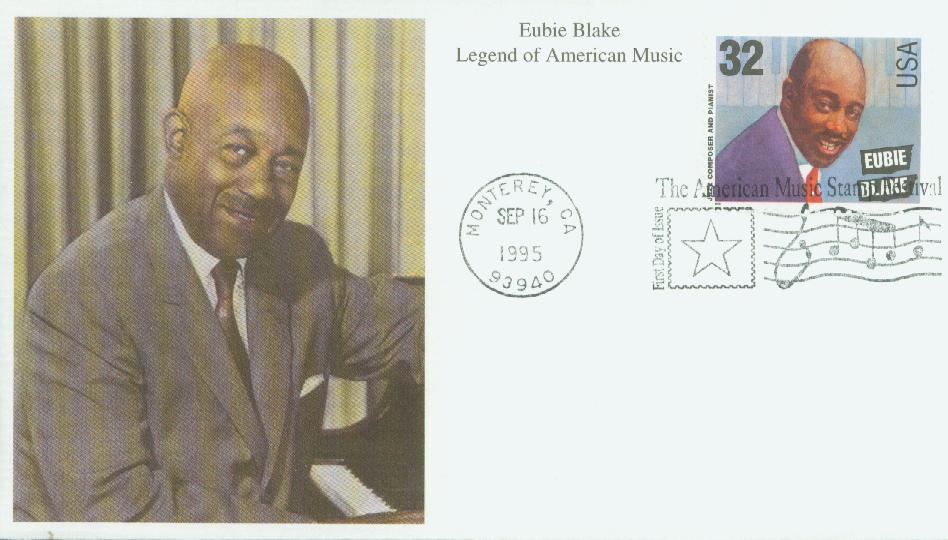# 2988 - 1995 32c Jazz Musicians: Eubie Blake Mystic First Day Cover