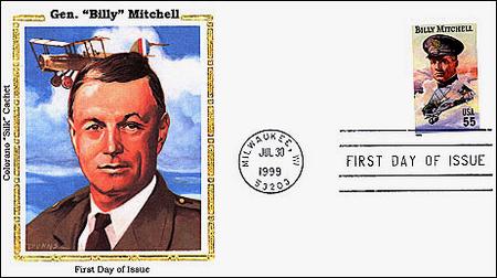1999 55¢ Billy Mitchell Colorano Silk Cachet First Day Cover