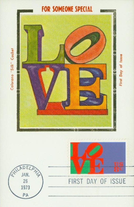 1973 8¢ Red Love Colorano Silk Cachet First Day Cover