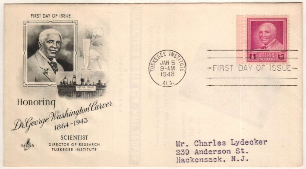 # 953 - 1948 3c George Washington Carver Classic First Day Cover