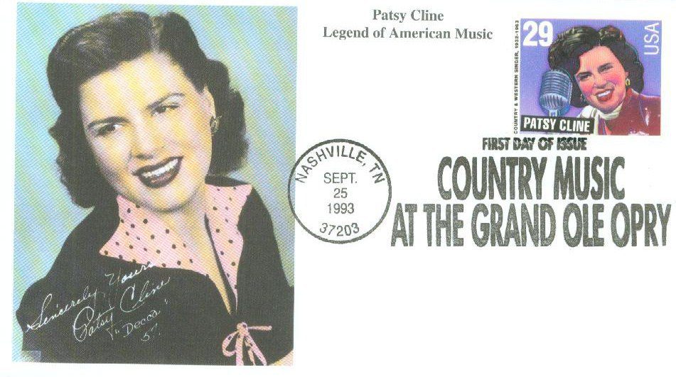 1993 29¢ Patsy Cline Mystic First Day Cover