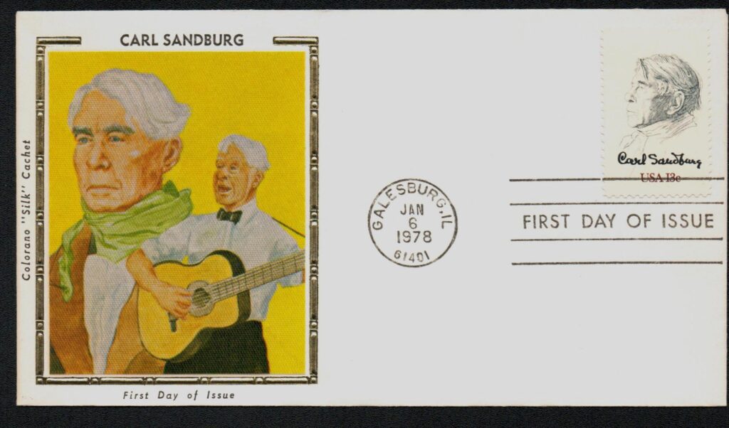 # 1731 - 1978 13c Carl Sandburg Colorano Silk Cachet First Day Cover