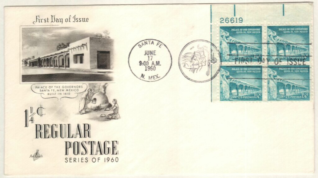 1960  1 1/4¢ Palace of the Governors Classic First Day Cover