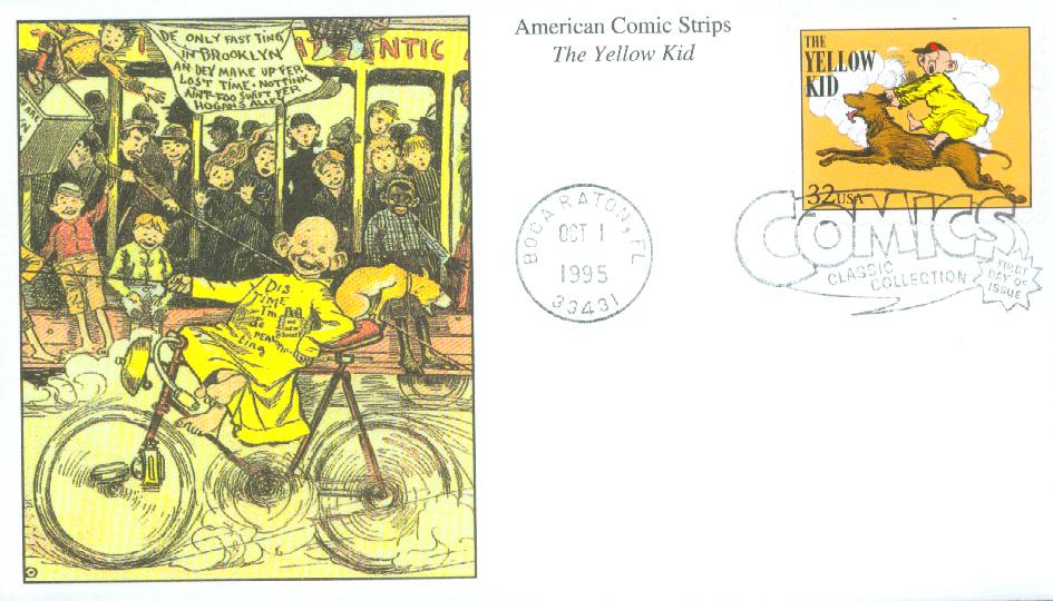 # 3000a - 1995 32c Comic Strip Classics: The Yellow Kid Mystic First Day Cover