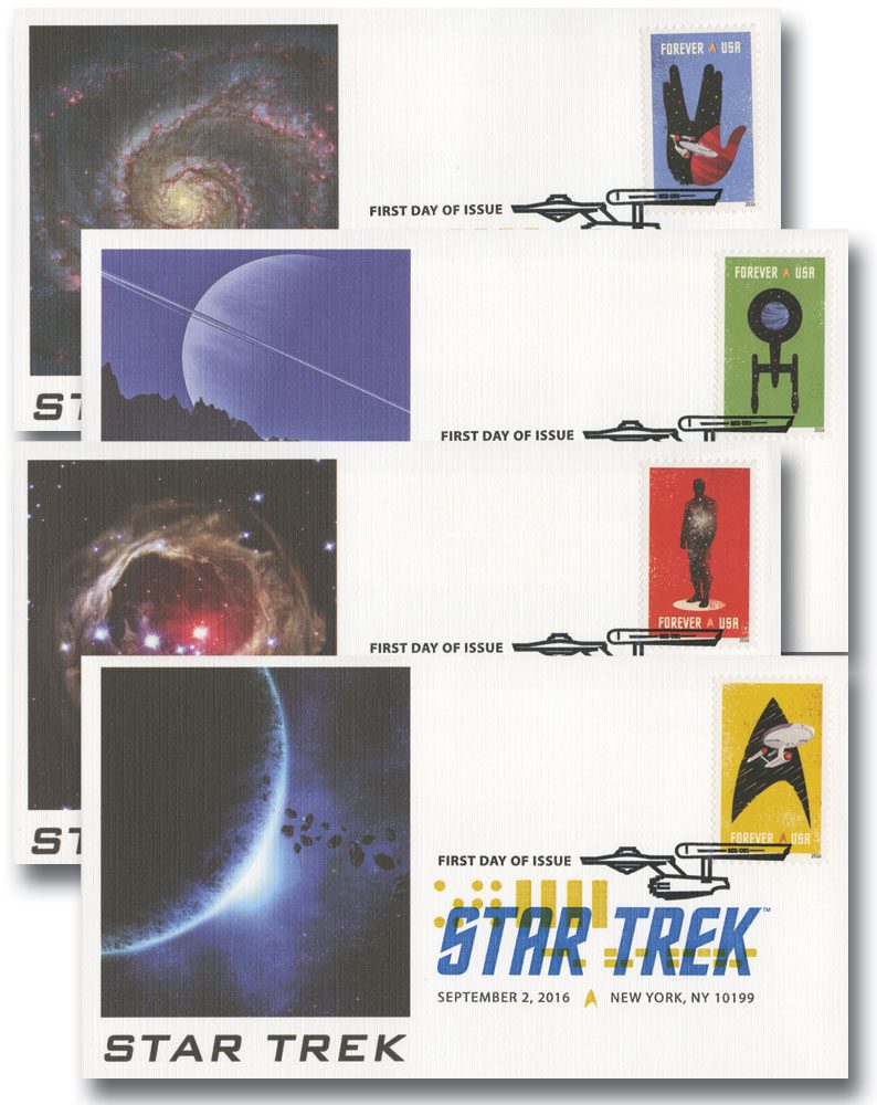 2016 47¢ Star Trek Fleetwood First Day Covers with Digital Color Cancels