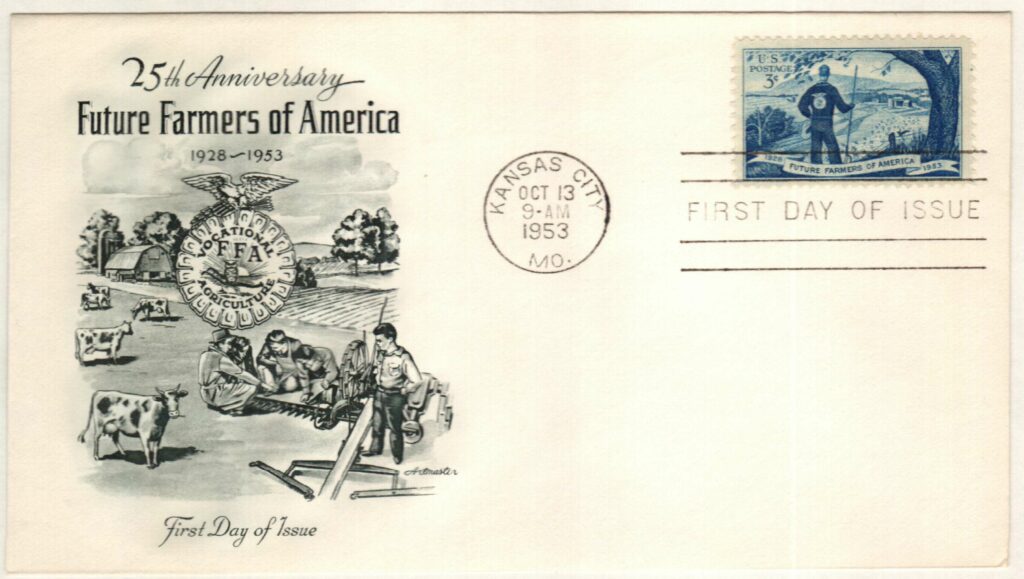 # 1024 - 1953 3¢ Future Farmers of America Classic First Day Cover