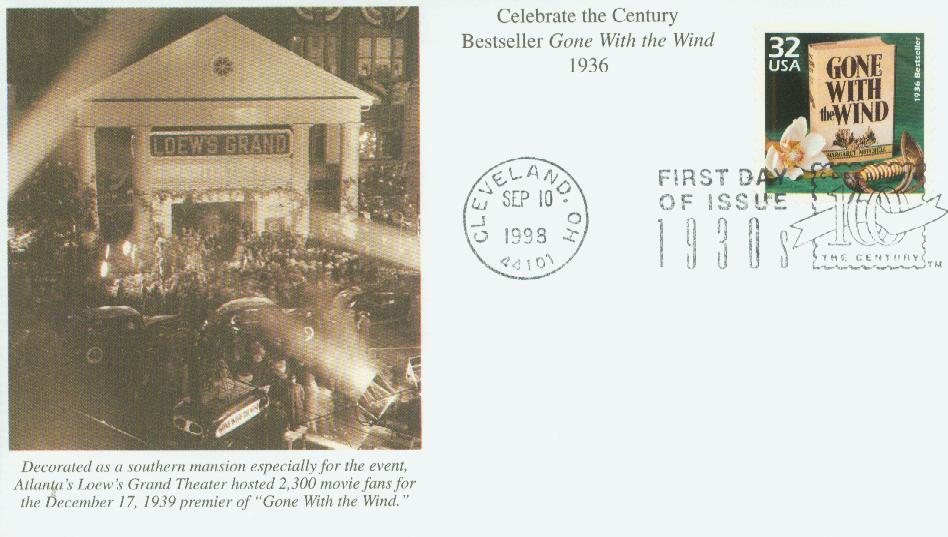# 3185i - 1998 32c "Gone With the Wind" Mystic First Day Cover