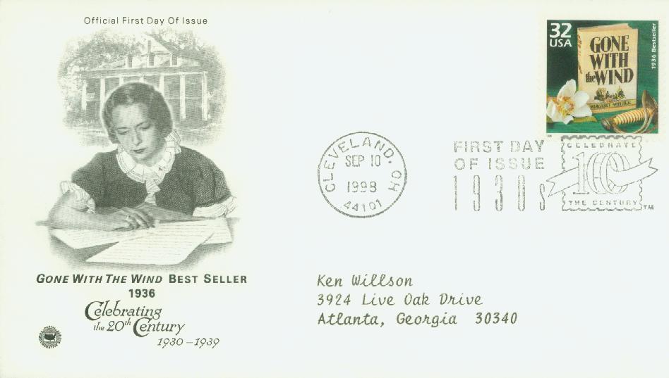 # 3185i - 1998 32c "Gone With the Wind" Classic First Day Cover
