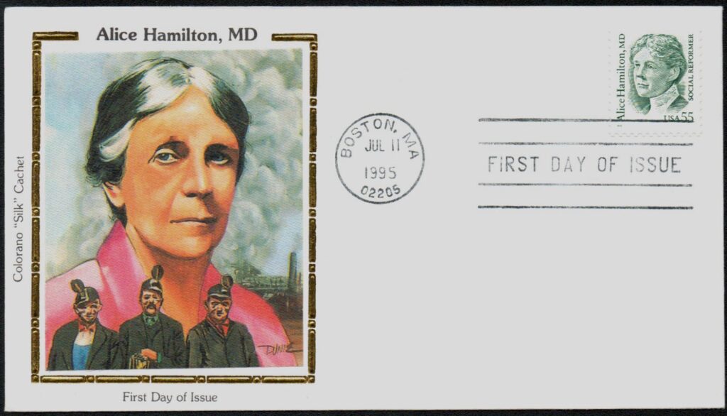 # 2940 - 1995 55c Great Americans: Alice Hamilton, M.D. Colorano Silk Cachet First Day Cover