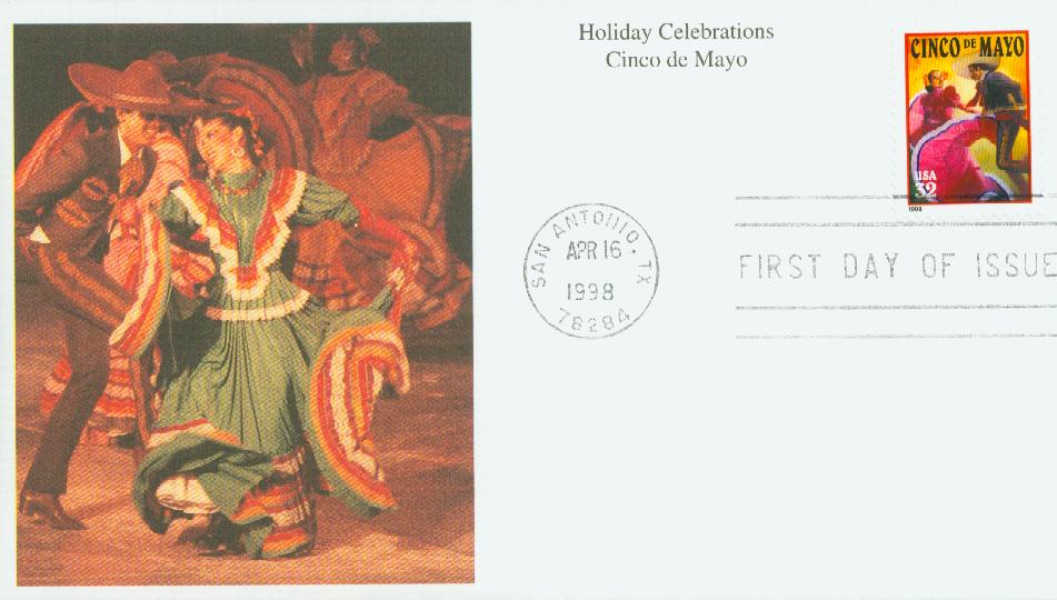 1998 32¢ Cinco de Mayo Mystic First Day Cover