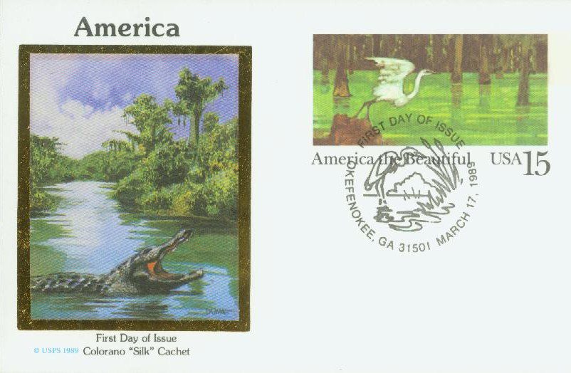 # UX129 - 1989 15c Postal Card - The Wetlands