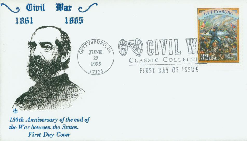 1995 32¢ Battle of Gettysburg Classic First Day Cover