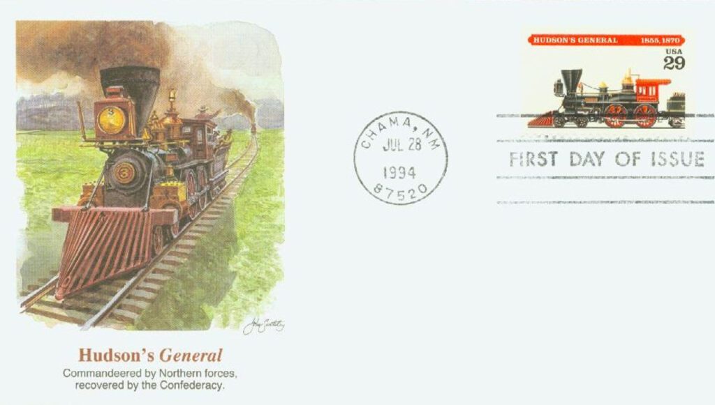 1994 29¢ Locomotives: Hudson's General Fleetwood First Day Cover