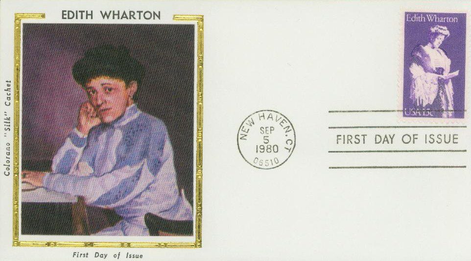 1980 15¢ Edith Wharton Colorano Silk Cachet First Day Cover