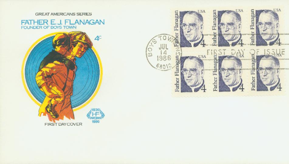 1986 4¢ Father Flanagan Classic First Day Cover
