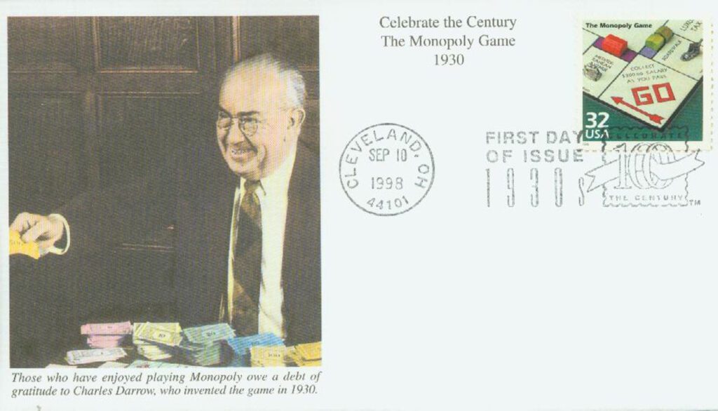 #3185o - 1998 32c Celebrate the Century,1930s: The Monopoly Game Mystic First Day Cover