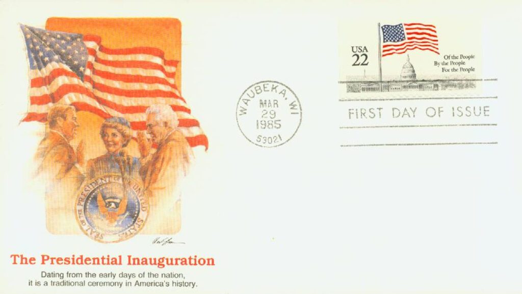 # 2116 - 1985 22c Flag over Capitol, booklet single 