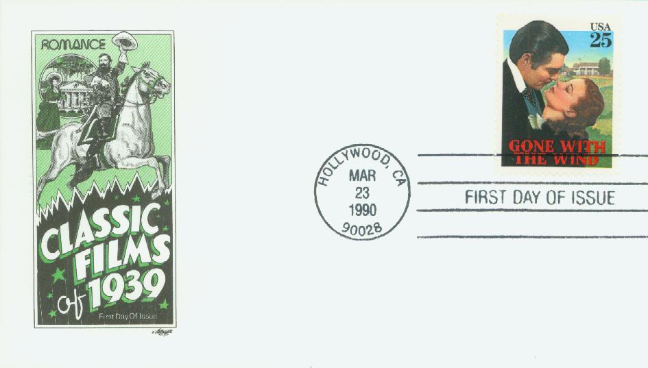 # 2446 - 1990 25c Gone With the Wind Classic First Day Cover
