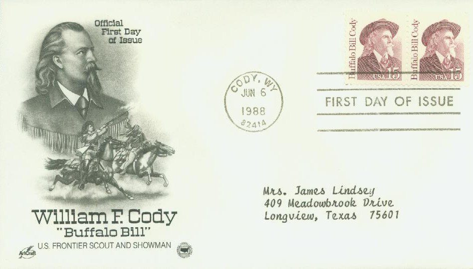 1988 15¢ Buffalo Bill Cody Classic First Day Cover