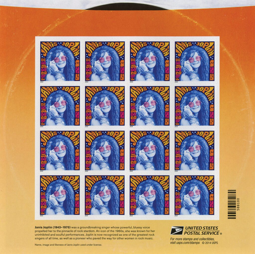 # 4916 - 2014 First-Class Forever Stamp - Music Icons: Janis Joplin Mint Stamp Sheet