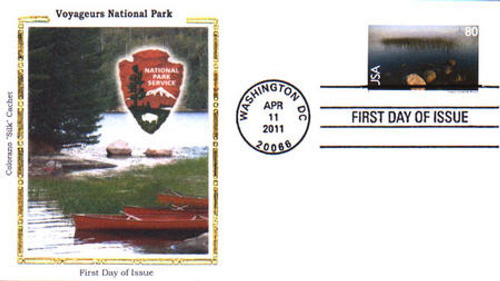 #C148 - 2011 80c Voyageurs National Park Colorano Silk First Day Cover