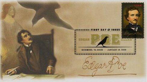 # 4377 - 2009 42c Edgar Allan Poe Fleetwood First Day Cover with Digital Color Cancel