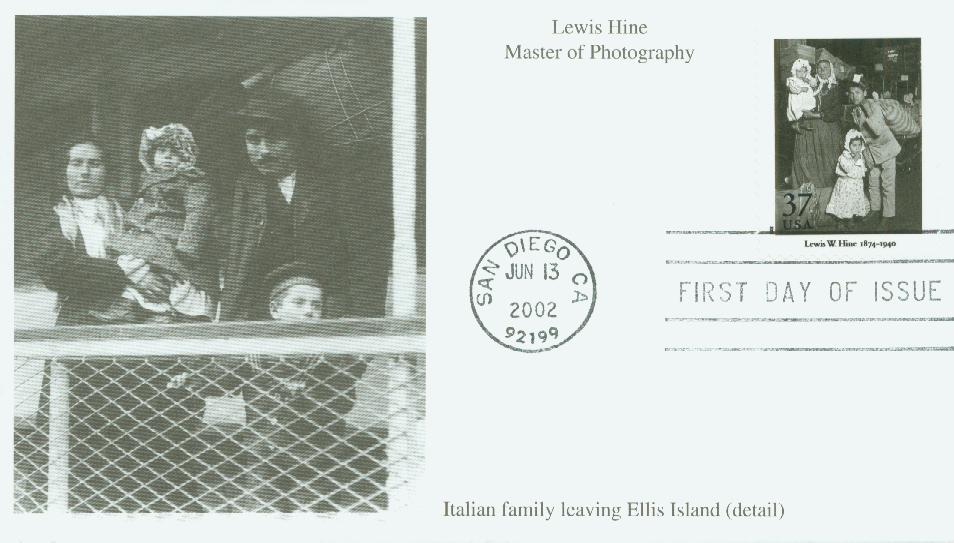 # 3649e - 2002 37c Lewis W. Hine Mystic First Day Cover