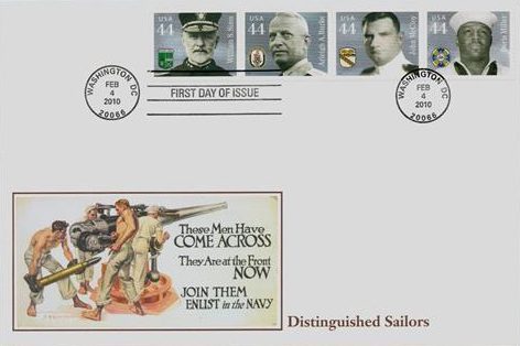 2010 44¢ Distinguished Sailors Fleetwood First Day Cover