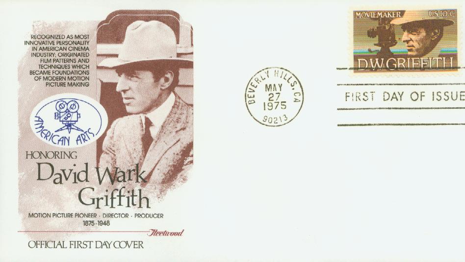 # 1555 - 1975 10c David W. Griffith Fleetwood First Day Cover