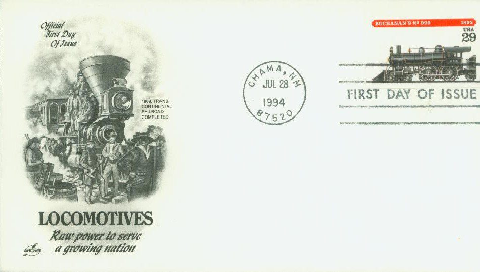 1994 29¢ Buchanan's #999 Classic First Day Cover