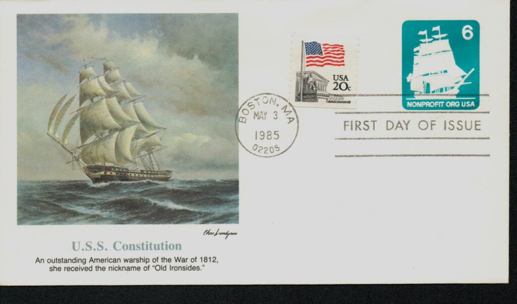 1985 6¢ Stamped Envelopes and Wrappers - Frigate USS Constitution