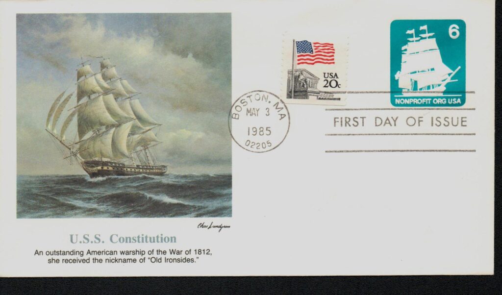 # U609 - 1985 6c Stamped Envelopes and Wrappers - Frigate U.S.S. Constitution