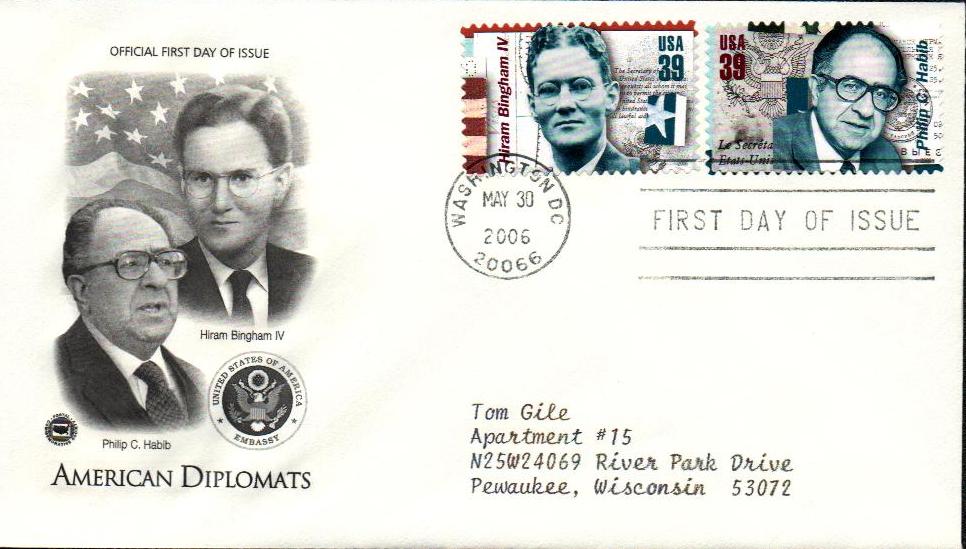 # 4076d - 2006 39c American Diplomats: Philip C. Habib Classic First Day Cover