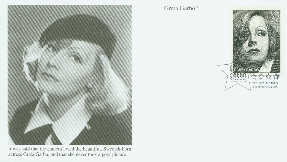 2005 37¢ Greta Garbo Mystic First Day Cover