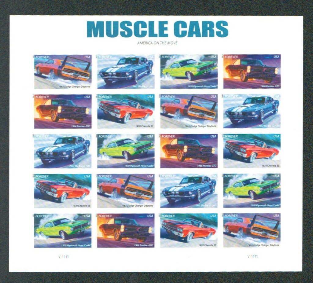 2013 46¢ Muscle Cars Imperforate