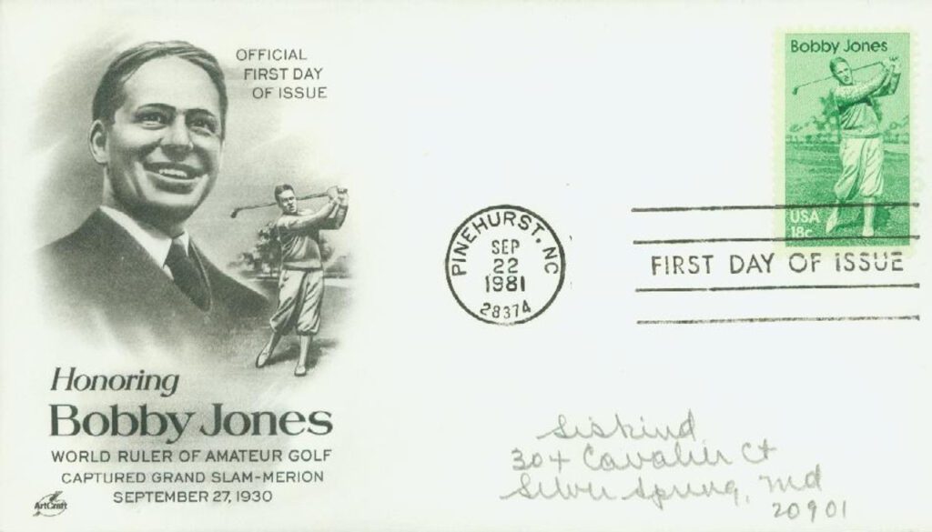 #1933 - 1981 18c Bobby Jones Classic First Day Cover
